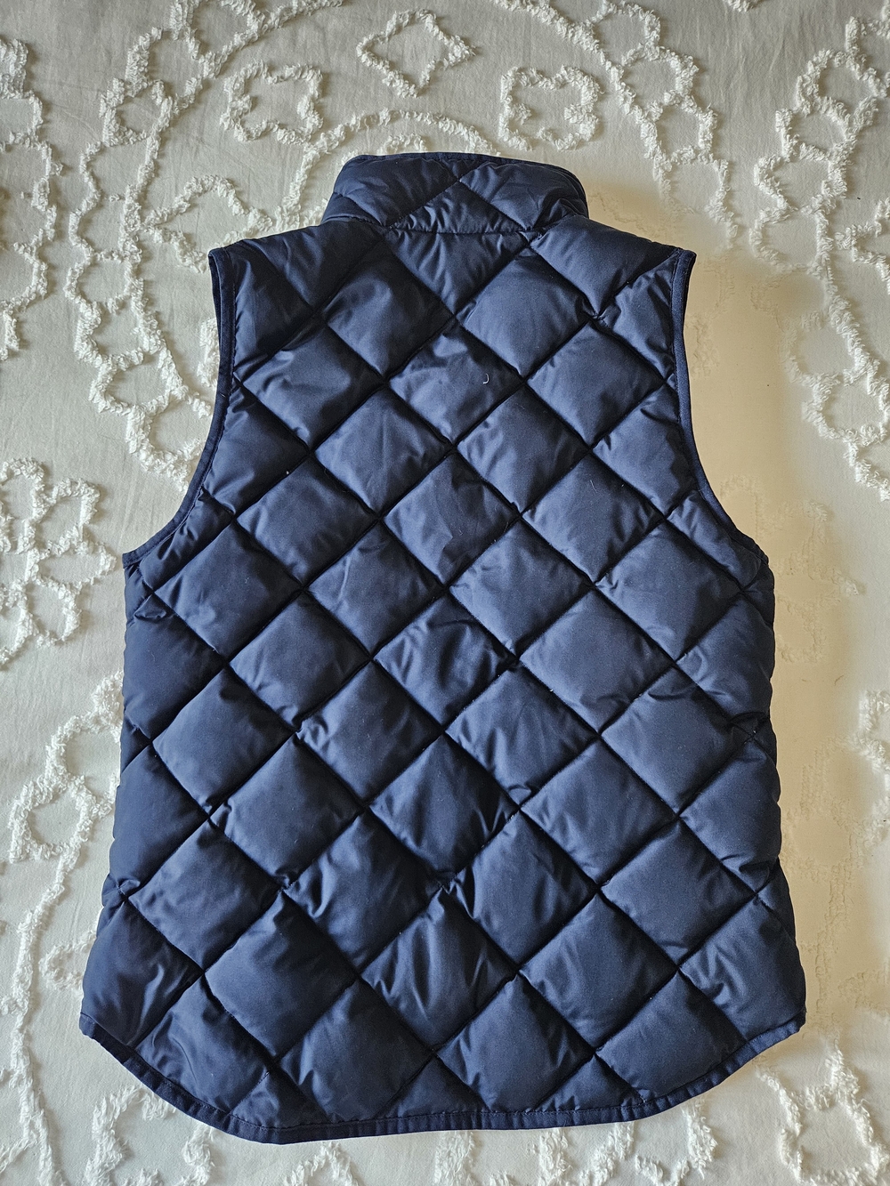 J. Crew Quilted Navy Blue Vest with Gold Buttons - Picture 2 of 5